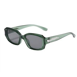 Y2K Mint Green Wrap Around Retro Wrap Trendy Rectangle Men Women Rave Sunglasses